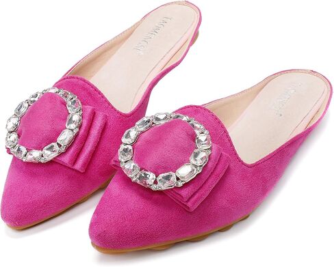 VYKF Mules for Women Flats Comfortable Slip on Backless Loafers Closed Toe Slides Women's Pointed Toe Mules Shoes in Kuwait