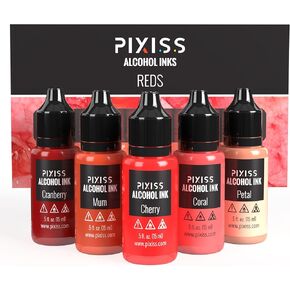 Pixiss Brown Alcohol Ink Set - 5 Shades of Highly Saturated Alcohol Ink for Epoxy Resin Supplies, Yupo Paper, Tumblers, Coasters - Resin Colorant for Epoxy Resin and Resin Art Supplies in Kuwait