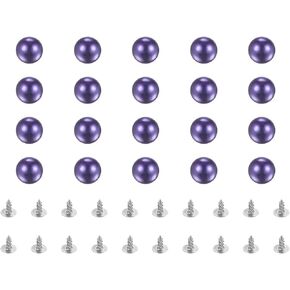 uxcell Pearl Rivet Studs Kit, 8mm Pearl Rivets without Hole Faux Pearls Rivets Buttons for DIY Vase Fillers Wedding Party Home Decoration, Blue Purple 50 Set
