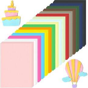 160 ورقة من البطاقات الملونة، 250 جرامًا للمتر المربع A4 - 16 لونًا متنوعًا، ورق ملون مطبوع على الوجهين للحرف اليدوية وسجلات القصاصات وصناعة البطاقات واللوازم المدرسية in Kuwait