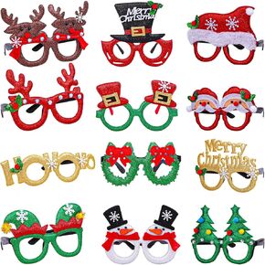 أنيكو 12 نمط عيد الميلاد جليفريم لامع حفلة عيد الميلاد GLChristmas نظارات إبداعية لمستلزمات حفلات الكريسماس in Saudi Arabia