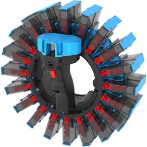 D-DART Blizzard Blaster - Fully Automatic Motorized and Rapid Fire Blaster Toy – Ultra-High Capacity 76 Darts – Compatible with Most Darts on The Market - for Kids, Teens and Adults in Kuwait