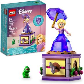 LEGO Disney Princess Twirling Rapunzel 43214 Building Toy with Diamond Dress Mini-Doll and Pascal The Chameleon Figure, Wind Up Toy Rapunzel, Disney Collectible Toy for Girls & Boys Age 5+ Years Old in Saudi Arabia