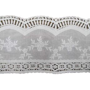 9.5 سم من نسيج الدانتيل القطني بتصميم صدفي بمقاس 9.5 سم عبوة من 5 ياردات in Kuwait