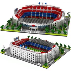 Barcelona Soccer Stadium Micro Blocks Building Sets, Micro Mini Bricks Architecture Building Block Sets for Adults, Football Field Building Blocks Gift for Girls and Boys Aged 14 and Up