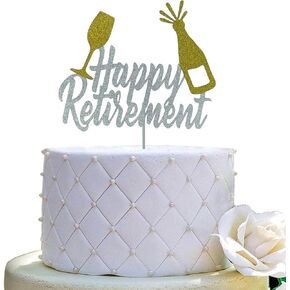 Happy Retirement Cake Topper - Retirement Party Decoration Supplies
