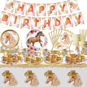 80s Birthday Decorations Party Supplies, 80's Themed Party Tableware 172pcs Serves 20 - Plates, Napkins, Cups, Cutlery, Tablecloth, Banner, Hanging Swirls, Cupcake Toppers for 80s Hip Pop Party
