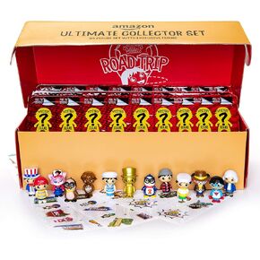 Ryan’s World Road Trip 53 pc Complete Figure Set + Bonus Figure, Mystery Figures For All 50 States, Ultra-Rare Figures, Surprise Exclusive Micro State Stickers, USA Map, [Amazon Exclusive] in Kuwait