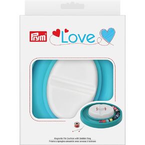 Prym Love Magnetic Pin Cushion with Bobbin Ring Pincushion, Turquoise & White in Saudi Arabia