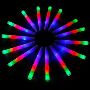 32Pcs Foam Glow Sticks Bulk,Bietrun Light Sticks for Parties Ultra Durable,LED Light up Foam Sticks with 3 Modes Colorful Flashing,Glow Wands Party Favor for Wedding Dance Props,Reception,Concert,Kid