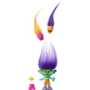 Mattel DreamWorks Trolls Band Together Hair Pops Small Doll, Queen Poppy with Removable Clothes & 3 Surprise Accessories
