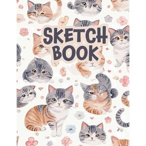 Sketchbook: Drawing Pad For Kids, Blank Paper Sketch Book for Drawing Practice, Sketchbook For Kids 9-12 (Size 8.5 x 11), Drawing Notebok with Cats in Kuwait