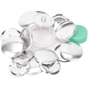 Cover Buttons Kit, Covered Button Kits DIY Button Craft Kits Solid Fabric Cloth Covered Flat Back Buttons 1 Set Buckle Tools 10 Sets of Buckle Base(20mm)