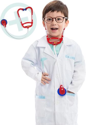 Spooktacular Creations Jr. Doctor Lab Coat Deluxe Kids Toddler Costume Set for Halloween Scrub Dress Up Party in Saudi Arabia
