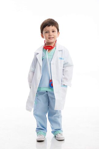 Spooktacular Creations Jr. Doctor Lab Coat Deluxe Kids Toddler Costume Set for Halloween Scrub Dress Up Party in Saudi Arabia
