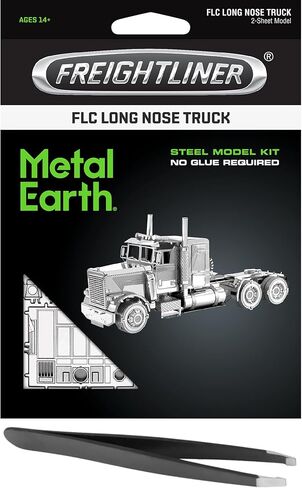 Metal Earth Fascinations Freightliner FLC Long Nose Truck 3D Metal Model Kit Bundle with Tweezers in Kuwait