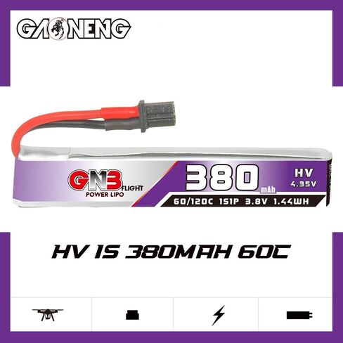 GAONENG 6 قطعة GNB يبو البطارية 1S 380mAh 3.8V 60C 120C A30 موصل ل E-flite بليد BNF إندوتريكس صغيرة نعيق نحى سباق طائرة بدون طيار FPV Quadcoper in Kuwait