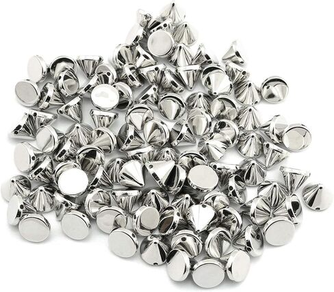 Lind Kitchen 100pcs Bullet Rivets Cone Spike Studs Punk Shoes Bags Spikes DIY Rivet Hand Garment Accessories Silver 10mm in Saudi Arabia