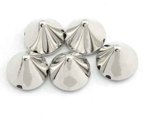 Lind Kitchen 100pcs Bullet Rivets Cone Spike Studs Punk Shoes Bags Spikes DIY Rivet Hand Garment Accessories Silver 10mm in Saudi Arabia