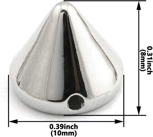 Lind Kitchen 100pcs Bullet Rivets Cone Spike Studs Punk Shoes Bags Spikes DIY Rivet Hand Garment Accessories Silver 10mm in Saudi Arabia