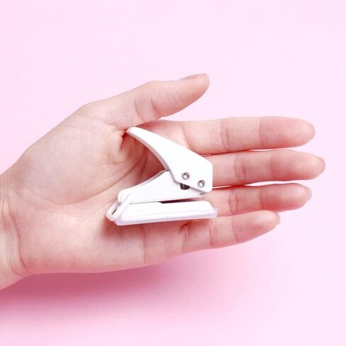 2Pcs Single Hole Punches Mini Single Hole Paper Punchers 10 Sheets Punch Capacity Hole Punchers Cute Handheld Hole Punchers for Paper Scrapbooks(White) in Saudi Arabia