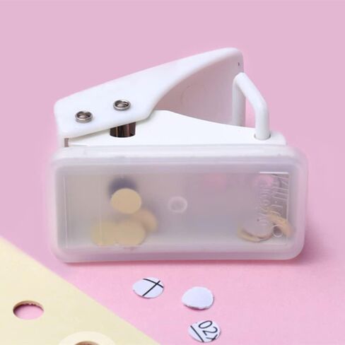 2Pcs Single Hole Punches Mini Single Hole Paper Punchers 10 Sheets Punch Capacity Hole Punchers Cute Handheld Hole Punchers for Paper Scrapbooks(White) in Saudi Arabia