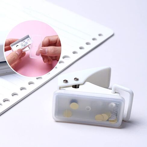 2Pcs Single Hole Punches Mini Single Hole Paper Punchers 10 Sheets Punch Capacity Hole Punchers Cute Handheld Hole Punchers for Paper Scrapbooks(White) in Saudi Arabia
