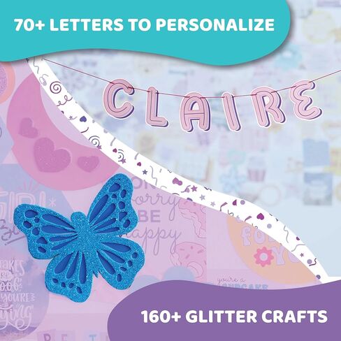 مجموعة ملصقات جدارية مع حرف لامعة | 1350 قطعة | ديكور حائط جمالي للفتيات المراهقات | رائعة للفتيات بعمر 11 12 13 14 15 سنة | مطبوعات جدارية مثالية | ديكور حائط لطيف لغرفة السكن الجامعي in Kuwait