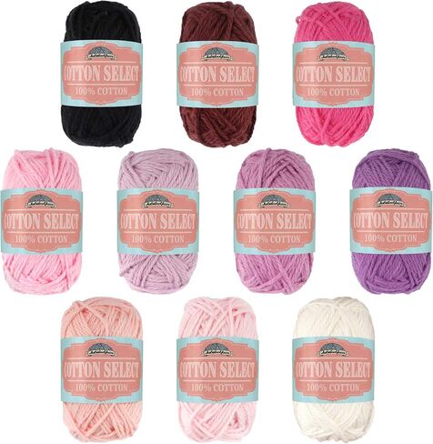 JubileeYarn Cotton Select Bonbon Yarn - Assortment A - 10x10g Mini Ball - 1 Pack in Kuwait