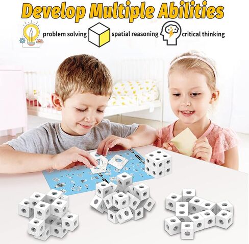 80 قطعة من مكعبات انفينيتي الحسية، مكعبات ربط، العاب بناء تحول مكعب احجية لتخفيف التوتر والقلق، مكعب فيدجيت ثلاثي الابعاد للبالغين والاطفال او اضطراب فرط الحركة ونقص الانتباه والتوحد in Kuwait