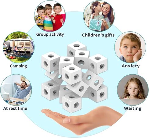 80 قطعة من مكعبات انفينيتي الحسية، مكعبات ربط، العاب بناء تحول مكعب احجية لتخفيف التوتر والقلق، مكعب فيدجيت ثلاثي الابعاد للبالغين والاطفال او اضطراب فرط الحركة ونقص الانتباه والتوحد in Kuwait