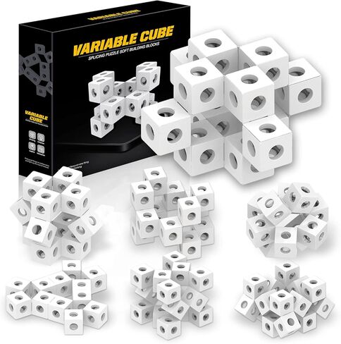 80 قطعة من مكعبات انفينيتي الحسية، مكعبات ربط، العاب بناء تحول مكعب احجية لتخفيف التوتر والقلق، مكعب فيدجيت ثلاثي الابعاد للبالغين والاطفال او اضطراب فرط الحركة ونقص الانتباه والتوحد in Kuwait