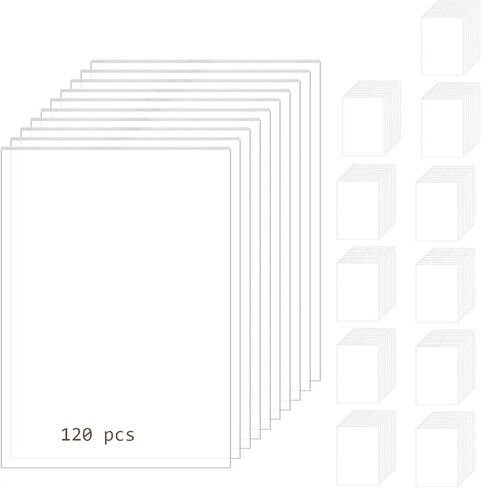 JWMWGZ 120 حزمة من أوراق الأكريليك علامة أكريليك شفافة مقاس 5 × 7 بوصات 0.04 بوصة علامات أكريليك سميكة للمشروعات اليدوية، إطار صورة بديل، حفلة مهرجان الزفاف in Kuwait