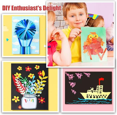 160 ورقة من البطاقات الملونة، 250 جرامًا للمتر المربع A4 - 16 لونًا متنوعًا، ورق ملون مطبوع على الوجهين للحرف اليدوية وسجلات القصاصات وصناعة البطاقات واللوازم المدرسية in Kuwait