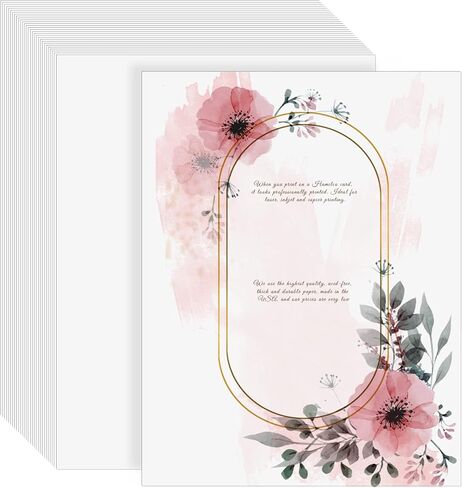 FSWCCK 50 عبوة 8.5 بوصة × 11 بوصة ورق أبيض سميك، ورق ثقيل الوزن باللون الأبيض، ورق سادة سميك للطباعة، 36.3 كجم بطاقات in Kuwait