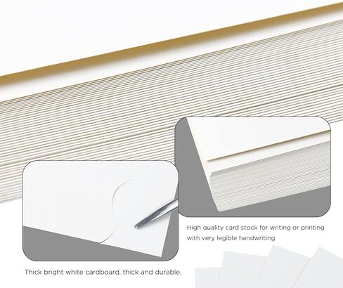 FSWCCK 50 عبوة 8.5 بوصة × 11 بوصة ورق أبيض سميك، ورق ثقيل الوزن باللون الأبيض، ورق سادة سميك للطباعة، 36.3 كجم بطاقات in Kuwait