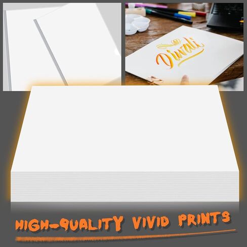 FSWCCK 50 عبوة 8.5 بوصة × 11 بوصة ورق أبيض سميك، ورق ثقيل الوزن باللون الأبيض، ورق سادة سميك للطباعة، 36.3 كجم بطاقات in Kuwait