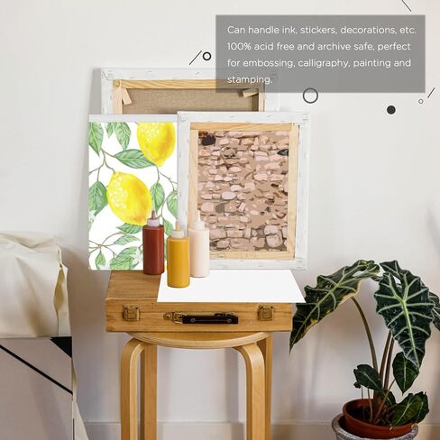 FSWCCK 50 عبوة 8.5 بوصة × 11 بوصة ورق أبيض سميك، ورق ثقيل الوزن باللون الأبيض، ورق سادة سميك للطباعة، 36.3 كجم بطاقات in Kuwait