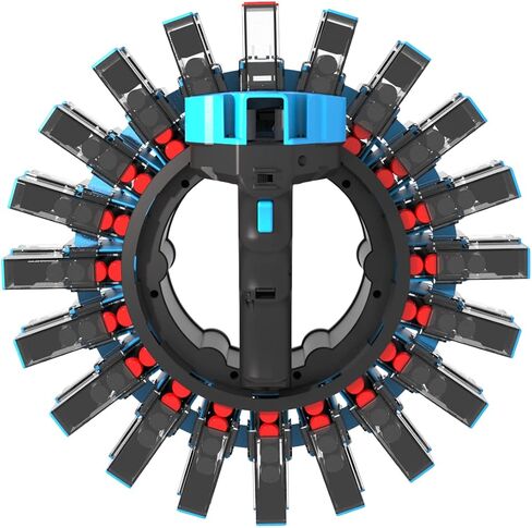 D-DART Blizzard Blaster - Fully Automatic Motorized and Rapid Fire Blaster Toy – Ultra-High Capacity 76 Darts – Compatible with Most Darts on The Market - for Kids, Teens and Adults in Kuwait