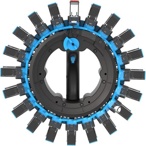 D-DART Blizzard Blaster - Fully Automatic Motorized and Rapid Fire Blaster Toy – Ultra-High Capacity 76 Darts – Compatible with Most Darts on The Market - for Kids, Teens and Adults in Kuwait