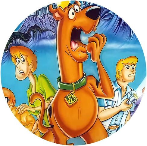 MZHICH 41 pcs Cartoon Scooby Cute Dog Doo Themed Party Supplies, 20 Plates, 20 Napkins and 1 Tablecloth, Princesses Birthday Party Decorations for Boys and Girls in Kuwait