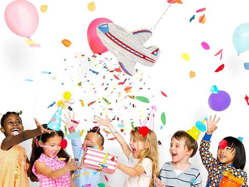 Airplane Pinata 17.75 x 13 x 5 inches For Kids Birthday Party Decoration, Centerpiece, Airplane Theme Party Celebrations, Airplane Theme Party supplies in Saudi Arabia