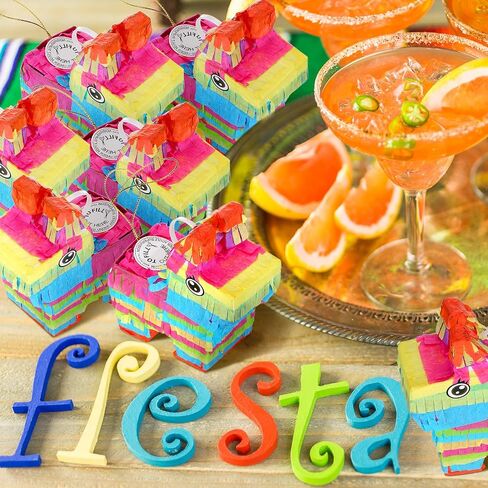 12 Pcs Mini Donkey Pinata Bulk for Kids Rainbow Candy Pinata Box for Fiestas Party Mexican Decorations Cinco de Mayo Table Centerpiece for Fiesta Taco Party Supplies, Mexican Carnivals Festivals in Saudi Arabia