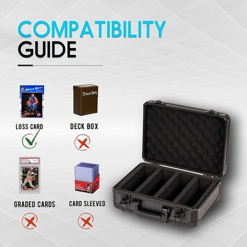 Graded Card Case Holder Deck Box Organizer Trading Card Storage Box Comlatible with Deck boxes,card sleeved,Graded Cards, Toploaders, PSA, Becketts, BGS, SGC, CGC Boulder Boxes, One-touch in Kuwait