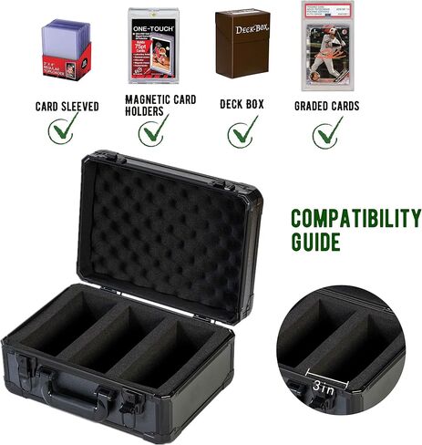Graded Card Case Holder Deck Box Organizer Trading Card Storage Box Comlatible with Deck boxes,card sleeved,Graded Cards, Toploaders, PSA, Becketts, BGS, SGC, CGC Boulder Boxes, One-touch in Kuwait