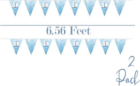 3 Pack 1st Birthday Boy Table Cloth Size 54" x 108" Includes 2 Pennant Banners 6.56 Feet Each Ideal for 1st Birthday Boy tablecover Party Decorations in Saudi Arabia