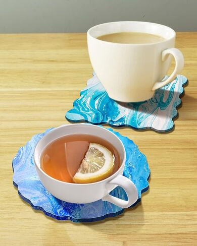 2 Pack 3 Tier Cake Stand Resin Tray Molds, Silicone Cake Resin Tray Mold with 6Pcs Crown Brackets and 10 Gold Foils, DIY Resin Casting Mold for Making Dessert Platter, Serving Stand (Round+Square) in Kuwait