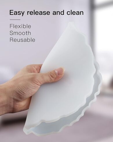 2 Pack 3 Tier Cake Stand Resin Tray Molds, Silicone Cake Resin Tray Mold with 6Pcs Crown Brackets and 10 Gold Foils, DIY Resin Casting Mold for Making Dessert Platter, Serving Stand (Round+Square) in Kuwait