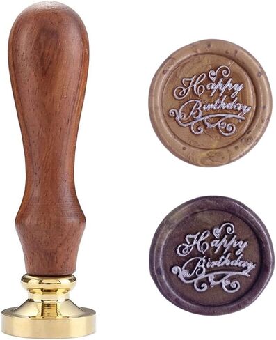 Vintage Bee Wax Seal Stamp,Brass Stamp Wax Sealing Stamps 25mm Removable Copper Seal Wood Handle for Artistic Types, Bee Lovers in Kuwait