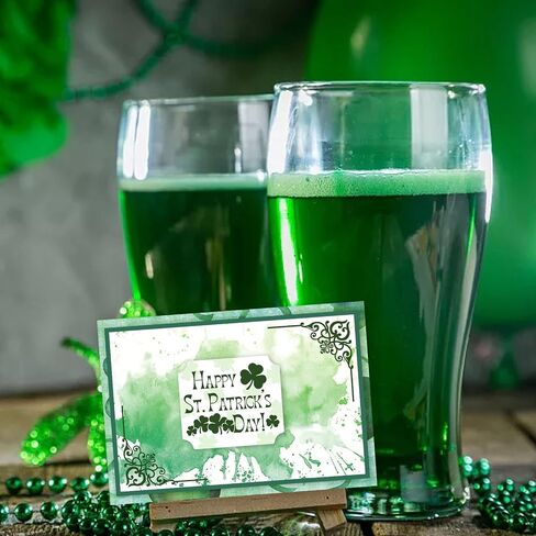 INFUNLY St. Patricks Day Clover Clear Stamp and Die Cut for Card Making Label Cutting Die Blessing Word Rubber Stamp Transparent Silicone Stamp for DIY Scrapbooking Paper Photo Album Decor in Kuwait